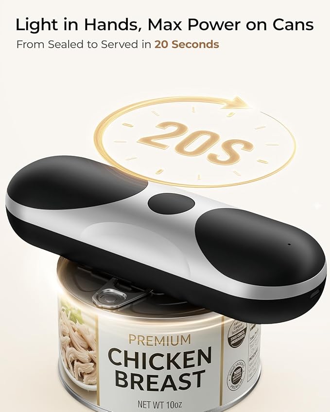 Electric Can Opener, One-Touch Automatic Can Opener, USB Rechargeable Electric - Image 4