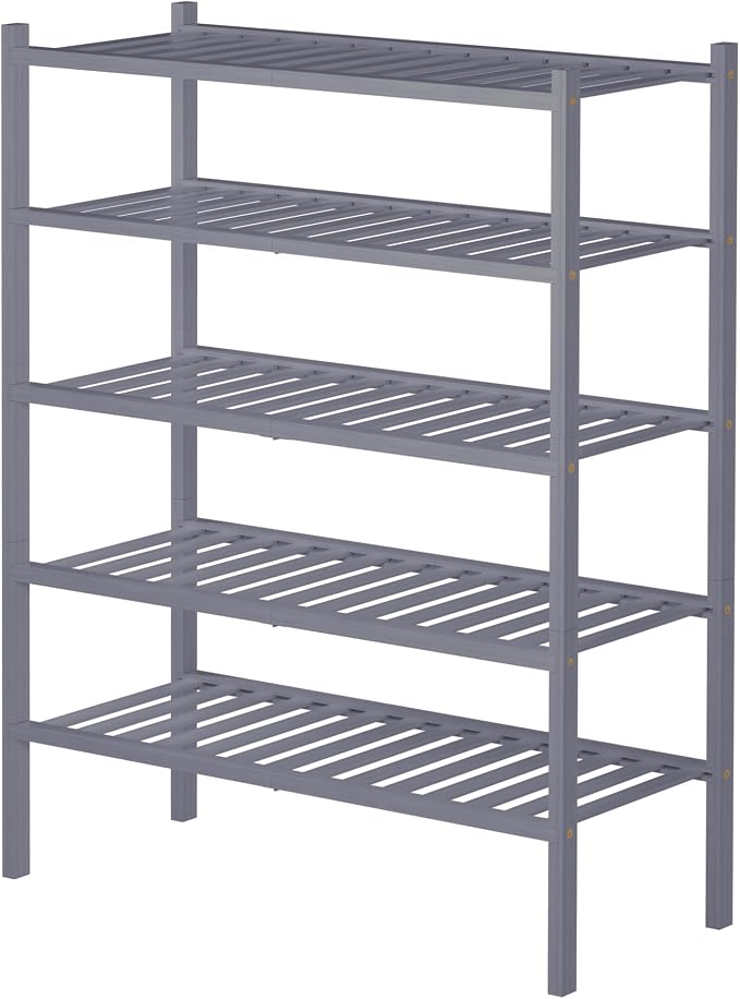ROMGUAR CRAFT 5 Tier Bamboo Shoe Rack - Image 6