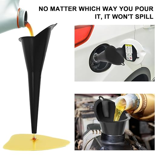 Long-Neck Oil Funnel for Automotive – Multi-Function Plastic Funnel for Oil - Image 4