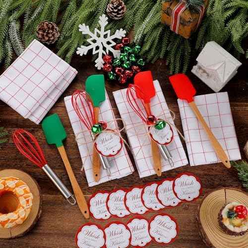 Remerry 18 Pcs 6 Set Christmas Whisk Baking Gifts,Grid,Wood