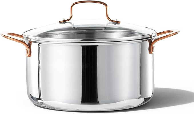 CAROTE 6 Qt Tri-Ply Stainless Steel Stockpot, Non-Toxic Stock Pot by CAROTE