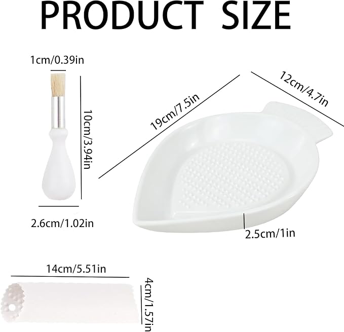 Ceramic Grater Plate for Ginger, Vegetables and Fruits in Kitchen, Carrot-shaped - Image 3