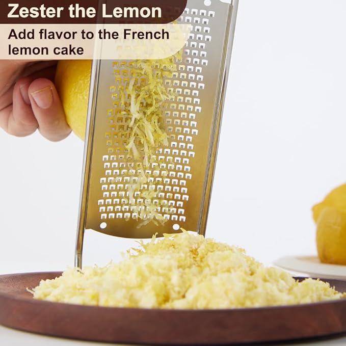 Upgraded Lemon Zester & Cheese Grater, Food Grade Stainless Steel None-Slip - Image 6