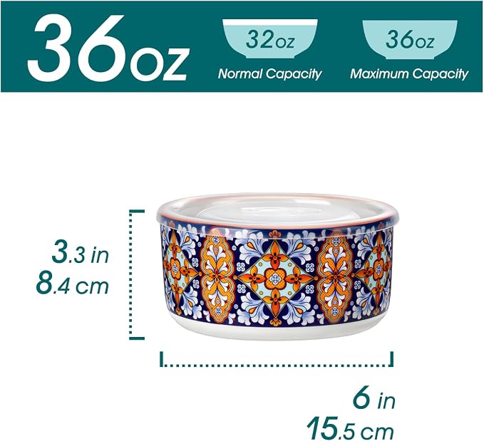 vancasso 36 oz Ceramic Bowls - Image 2