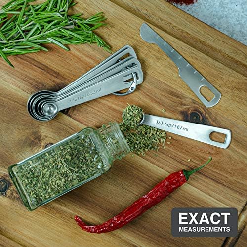 BALCI Stainless Steel Measuring Spoons - Set of 9 + Leveler