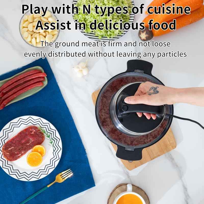 Electric Food Processor, 6L, Stainless Steel Meat Grinder