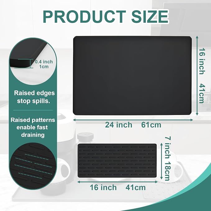 Silicone Coffee Mat, Eco-friendly, Hygienic Drying Pad, Leak-Proof and Non-Slip - Image 3