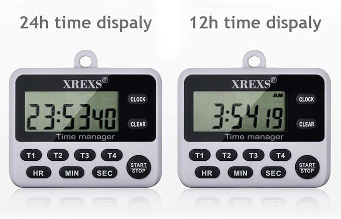 XREXS 4-Channel Digital Kitchen Timer Clock - Image 5