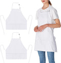 Jubatus 2 Pack 3 Pockets 100% Cotton Adjustable Bib Apron Chef Kitchen Cooking by Jubatus