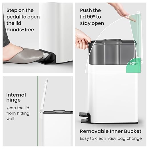 Cesun Small Bathroom Trash Can - Image 4