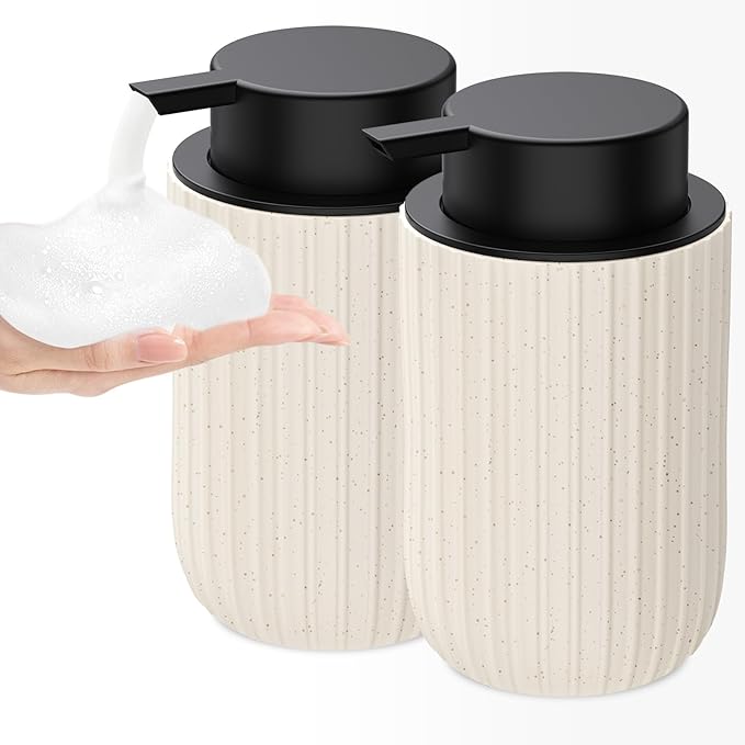 Ceramic Foaming Soap Dispenser, 12 oz Bathroom Foam Hand Soap Dispenser by Dlirho