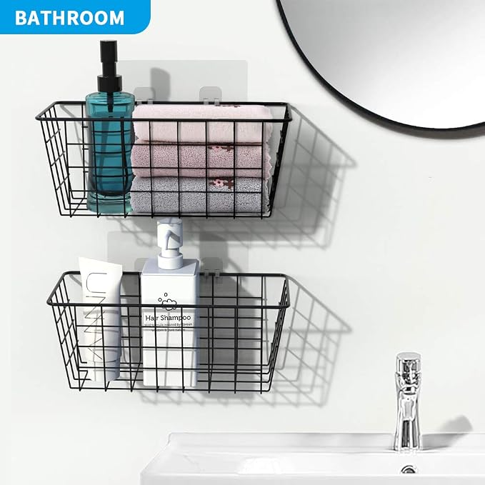 MaraFansie Hanging Kitchen Baskets Wire Storage Basket Over the Cabinet Door - Image 5
