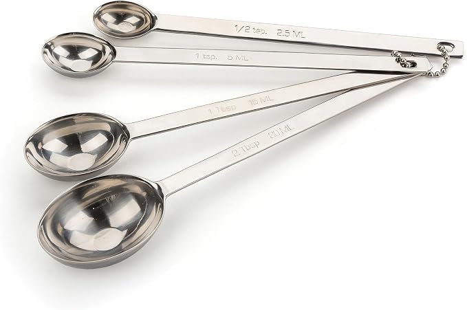 RSVP International Measuring Spoons, Stainless Steel by RSVPInternational
