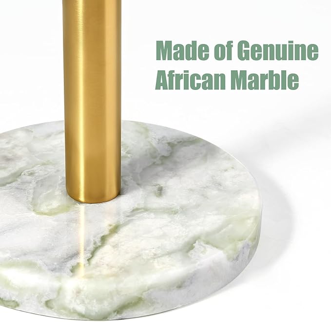 Koville Genuine Marble Paper Towel Holder Countertop, - Image 2