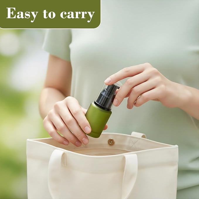 1PCS 60ML/2OZ Empty Refillable Green Frosted Glass Bottles - Image 6