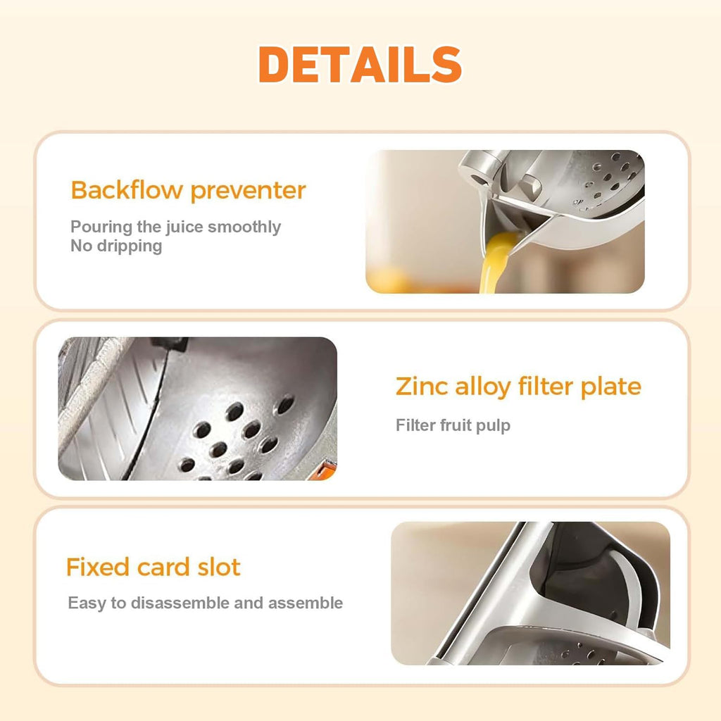 Hand Juicer Squeezer, Heavy Duty Fruit Juice Squeezer Handheld, Manual