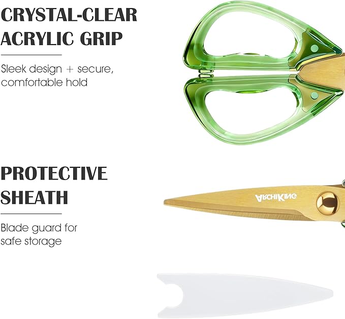 8.0inch Kitchen Shears, Sharp Stainless Steel Meat & Poultry Scissors, - Image 5