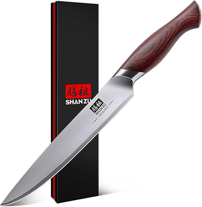 SHAN ZU 6 Inch Chef Knife, Japanese 10Cr15MoV High Carbon Stainless Steel by SHANZU