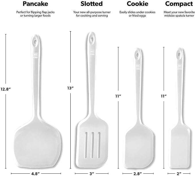 New DI ORO Seamless Series Moda 4-Piece Silicone Turner Spatula Set - Image 5