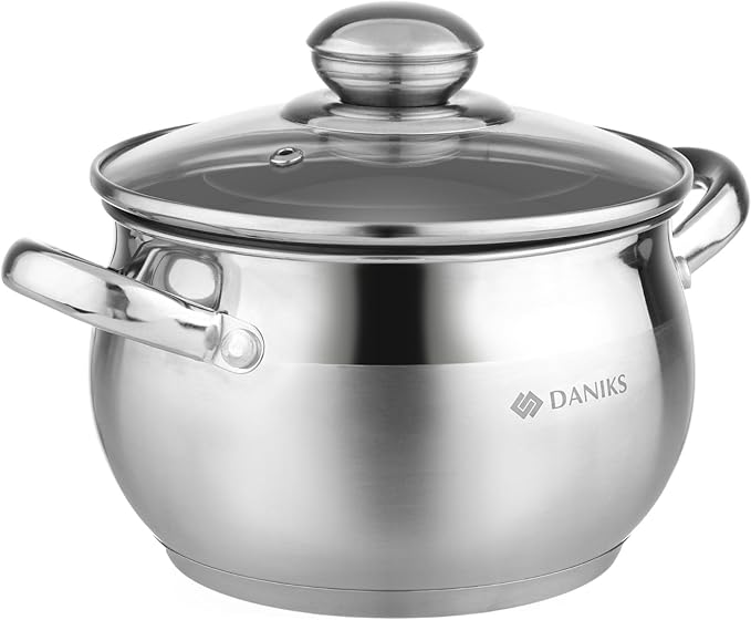 Daniks Classic 2 Quart Stainless Steel Stock Pot by Daniks