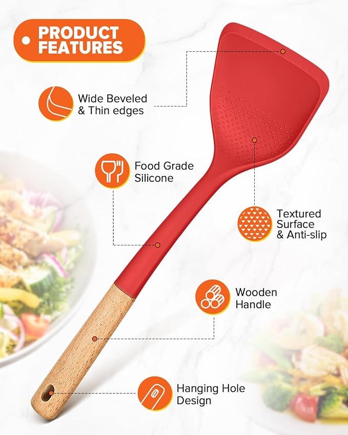 Silicone Cooking Utensils Set, Perfectly Angled - Image 4