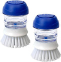 CELOX 2 Pack Dish Brush with Soap Dispenser Soap Dispensing Palm Brush by CELOX