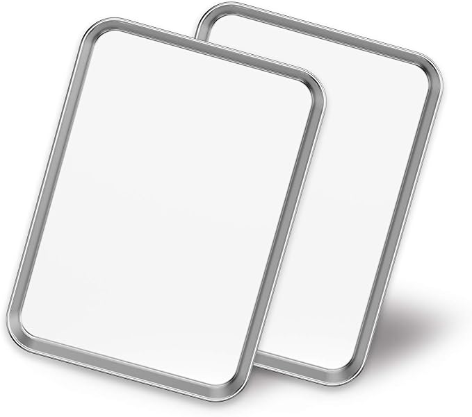 Baking Sheets 2 Pieces, Bastwe Stainless Steel Baking Pan Tray Cookie Sheet by BASTWE