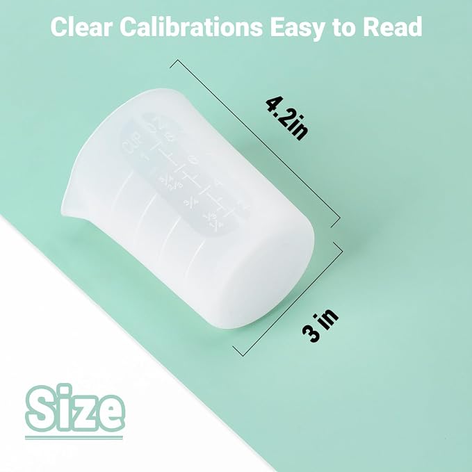 Gartful 250ml Silicone Measuring Cups, Casting Molds, Stain Jewelry Making - Image 3