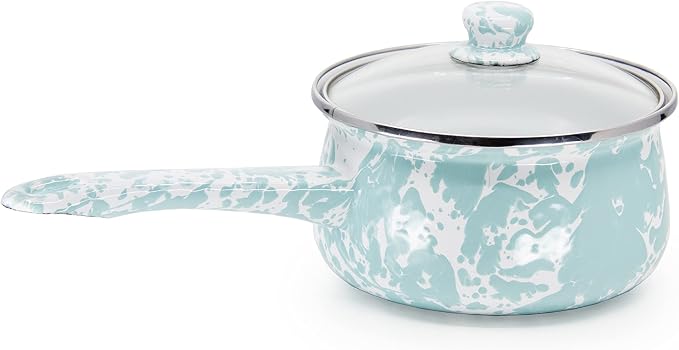 Golden Rabbit Enamelware Sauce Pan by GoldenRabbitEnamelware