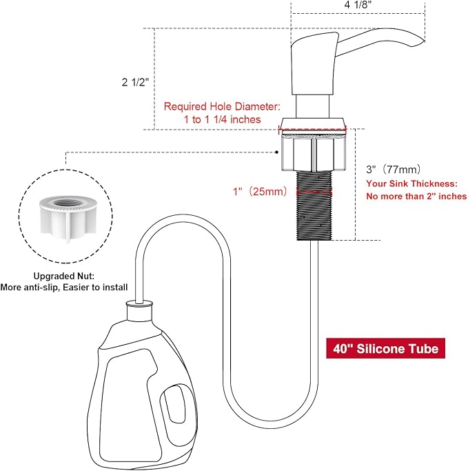 GAGALIFE Built in Counter Soap Dispenser - Image 5