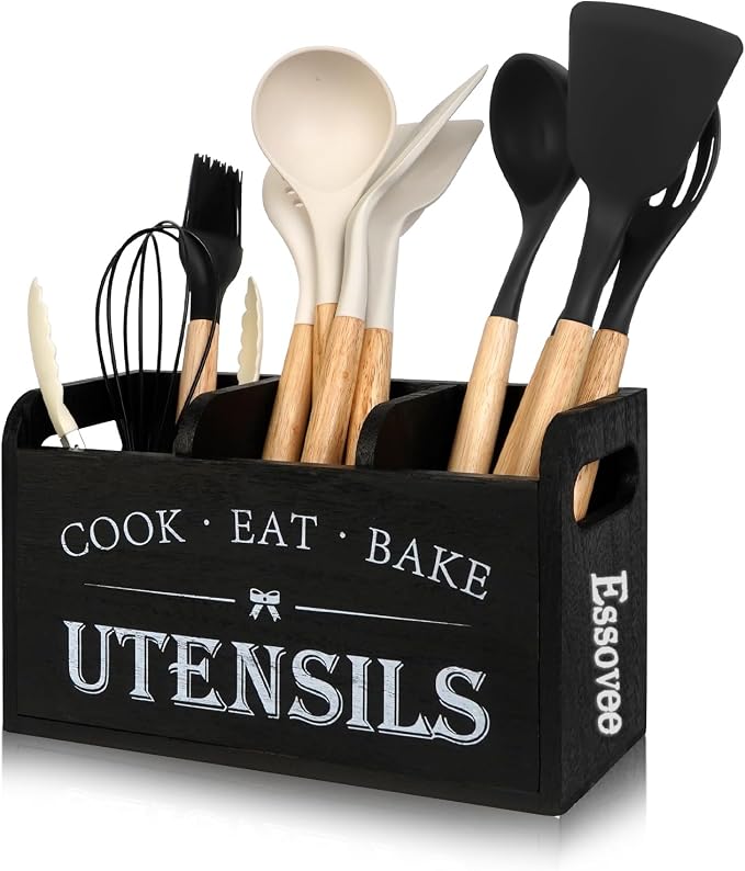 Farmhouse Cooking Utensils Organizer by Essovee