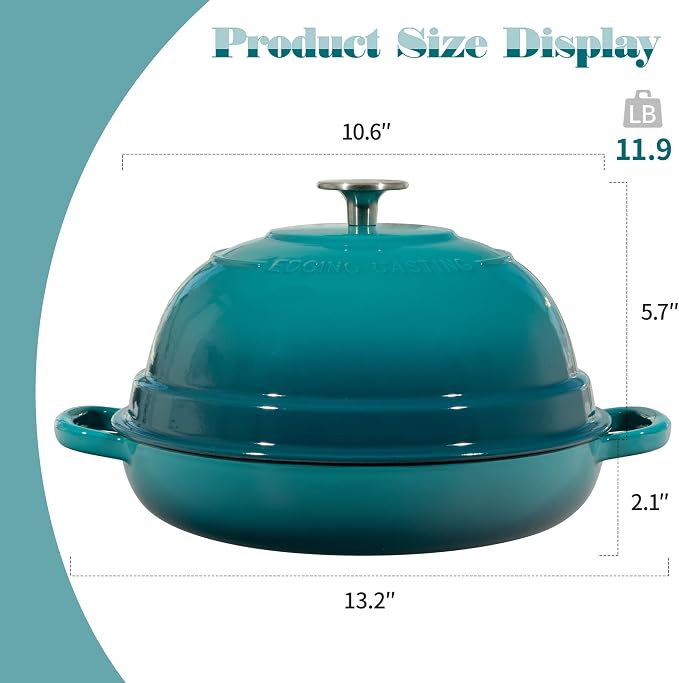 EDGING CASTING Enameled Cast Iron Dutch Oven Pot - Image 3
