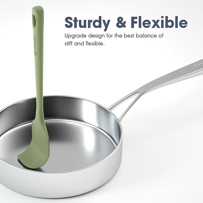 ChefAide 5 Pieces Silicone Spatula Set, Food Grade Rubber Spatula, Upgrade - Image 4