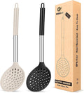 Kitchen Ladle Strainer Set of 2 Large Slotted Spoon by BUNDLEPRO