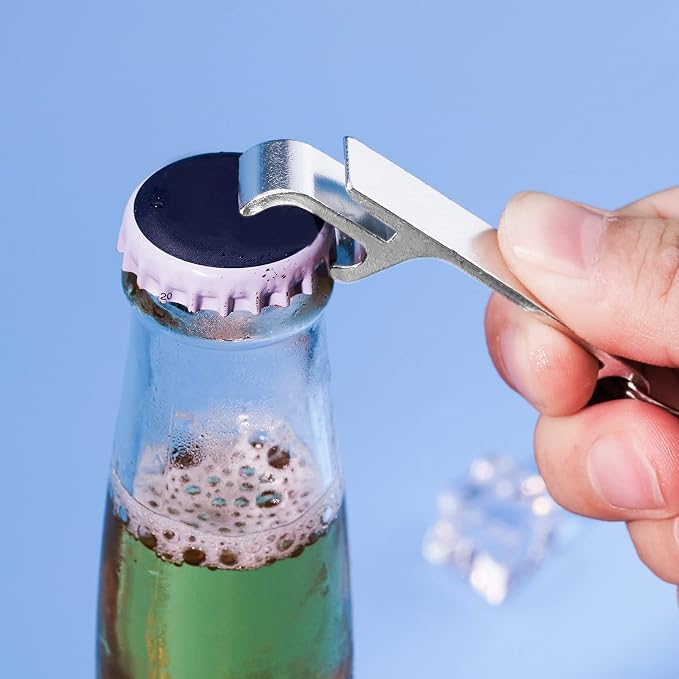 cnomg 16 pcs Metal Bottle Opener, Split Key Ring Chain Keychain Bulk Aluminum - Image 3