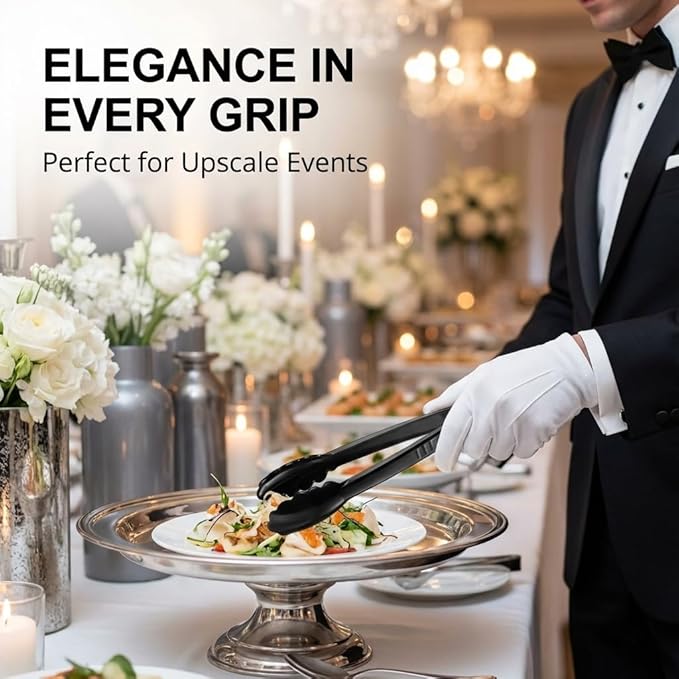 Plastic Tongs for Serving 9 Inch - Image 3