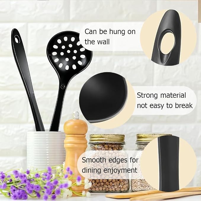 Large Plastic Serving Spoons, Disposable Heavy Duty Serving Spoons, Long Handle - Image 3