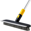 Yocada Floor Scrub Brush Telescopic Handle 2 in 1 Scrape Brush Stiff Bristle by Yocada