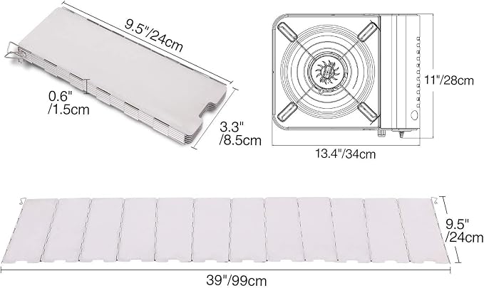 REDCAMP Folding Outdoor Stove Windscreen, Lightweight Butane Burner Windshield - Image 4