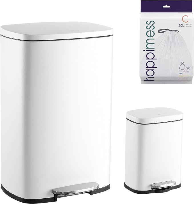 happimess HPM1006C Connor Rectangular 13-Gallon Trash Can by Happimess