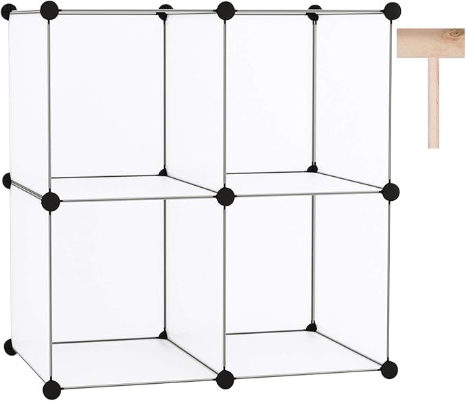 C&AHOME Cube Storage Organizer, 4-Cube Shelving Units, DIY Closet Storage by CAHOME
