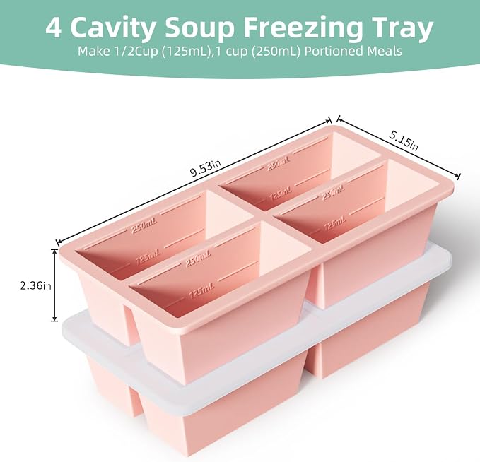 Silicone Freezer Tray for Sauce Cube: FDDAI Super Prep Freezing Tray for Souped - Image 5