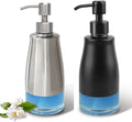 AUMIO 2 Pack Soap Dispenser Stainless Steel Case Glass Liner Hand Pump Dispenser by AUMIO