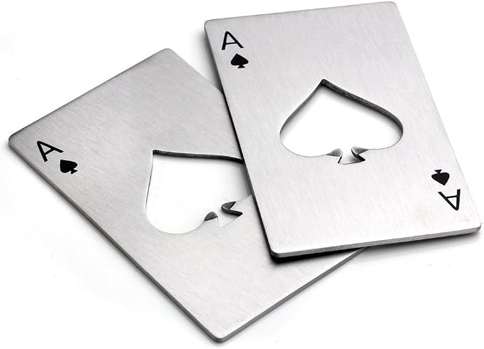 Bottle Opener-Stainless Steel Credit Card Size Casino Bottle Opener by Yerwal