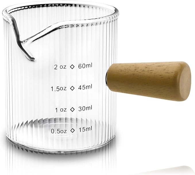 Espresso Measuring Cup 2 OZ, Espresso Glass Cups by Unknown