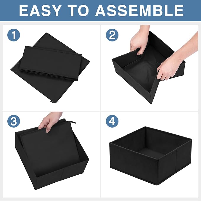 Criusia Drawer Organizer Clothes 12 Pack - Image 7