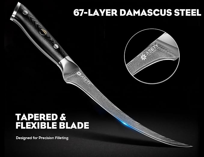 Damascus Fillet knife 7 Inch - Image 2
