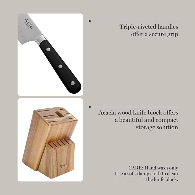 Martha Stewart Eastwalk 14 Piece High Carbon Stainless Steel Cutlery Knife - Image 5
