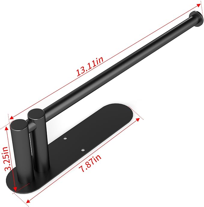Paper Towel Holder Under Cabinet, Upgraded Dual-Rod Adhesive Paper Towel Holder - Image 7
