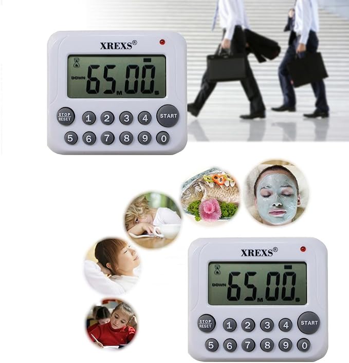 XREXS Digital Kitchen Timer Magnetic Countdown Up Cooking Timer Clock - Image 4